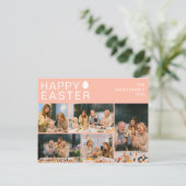 エレガントモダン賛美イースター家族5枚の写真 シーズンポストカード (スタンド正面)