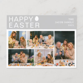 エレガントモダン賛美イースター家族5枚の写真 シーズンポストカード