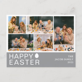 エレガントモダン賛美イースター家族5枚の写真 シーズンポストカード