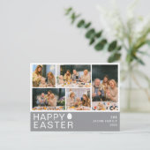 エレガントモダン賛美イースター家族5枚の写真 シーズンポストカード (スタンド正面)