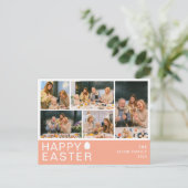 エレガントモダン賛美イースター家族5枚の写真 シーズンポストカード (スタンド正面)