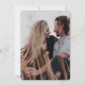 エレガントモダン赤面グレー結婚写真 招待状 (裏面)