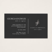 エレガントモダン赤面サンキューカード (裏面)