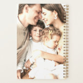 エレガントモダン赤面ピカスタムンク写真カレンダー プランナー手帳 (裏面)