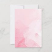 エレガントモダン赤面ピンクが可愛い至福に咲く サンキューカード (裏面)