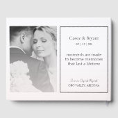 エレガントモダン赤面ピンクシック結婚ズゲストブック ゲストブック (裏面)