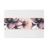 エレガントモダン赤面ピンクフローラ結婚ズ 招待状ベリーバンド (裏面例)