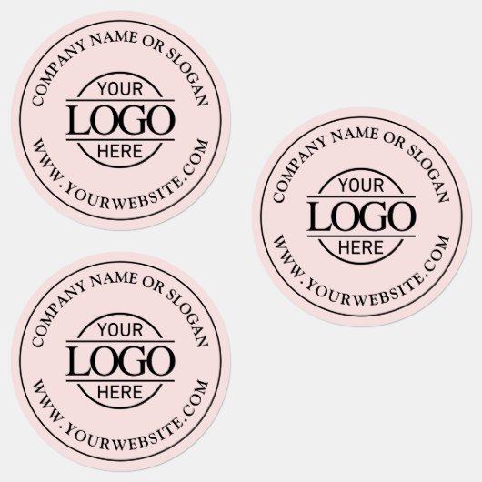 エレガントモダン赤面企業のピンクビジネスロゴ ラベル (グループ)