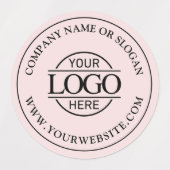 エレガントモダン赤面企業のピンクビジネスロゴ ラベル (デザイン1)