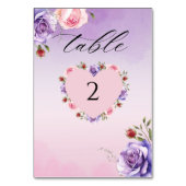 エレガントモダン赤面結婚フローラ テーブルナンバー (裏面)