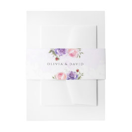 エレガントモダン赤面結婚フローラ 招待状ベリーバンド