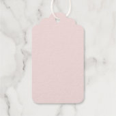 エレガントモダン赤面銀結婚箔ギフトラベル ギフトタグ (裏面)