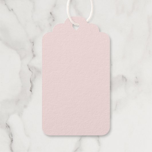 エレガントモダン赤面銀結婚箔ギフトラベル ギフトタグ (裏面)