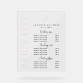 エレガントモダン赤面 アクリルサイン (正面)