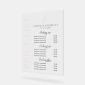 エレガントモダン赤面 アクリルサイン (傾斜)