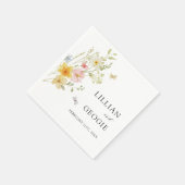 エレガントモダン野花春サマー結婚ズ スタンダードカクテルナプキン (角)