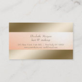 エレガントモダン金ゴールドはさみロイヤリティカード ロイヤリティカード (裏面)