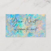 エレガントモダン金ゴールドオパールストーンアポイントメントカード 名刺 (正面)