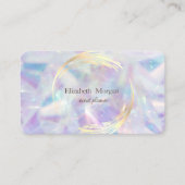 エレガントモダン金ゴールドカラフル円 名刺 (正面)