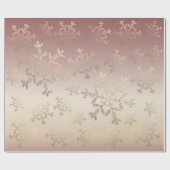 エレガントモダン金ゴールドグリッター勾配 ラッピングペーパー (フラット)