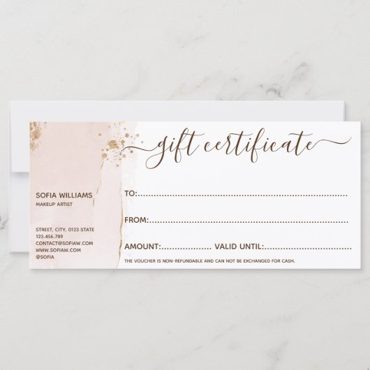 エレガントモダン金ゴールドグリッター赤面 (裏面)