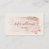 エレガントモダン金ゴールドグリッター赤面 名刺 (正面)