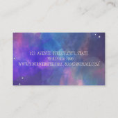 エレガントモダン金ゴールドグリッターUnicornスプラッシュ絵を描 名刺 (裏面)