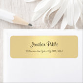 エレガントモダン金ゴールドシンプルテンプレート ラベル (インサイチュ)