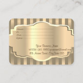 エレガントモダン金ゴールドストライプの 割引カード (裏面)