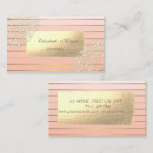 エレガントモダン金ゴールドストライプ 名刺 (正面/裏面)