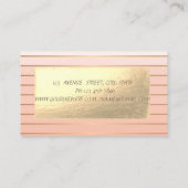 エレガントモダン金ゴールドストライプ 名刺 (裏面)