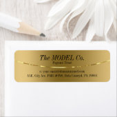 エレガントモダン金ゴールドデザイン ラベル (インサイチュ)