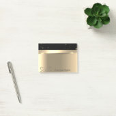 エレガントモダン金ゴールドハートパーソナライズされた- ポストイット (オフィス)