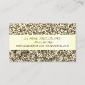 エレガントモダン金ゴールドフェイクグリッター 名刺 (裏面)