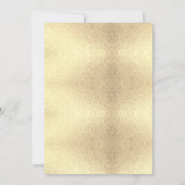 エレガントモダン金ゴールドフローラ退職パーティー 招待状 (裏面)