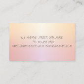 エレガントモダン金ゴールドブラシストロークの幾何学的 名刺 (裏面)