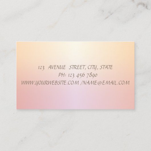 エレガントモダン金ゴールドブラシストロークの幾何学的 名刺 (裏面)