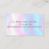 エレガントモダン金ゴールドブラシストローク、線、ホログラフィック 名刺 (裏面)