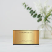 エレガントモダン金ゴールドプロフェッショナルユニーク 名刺 (スタンド正面)