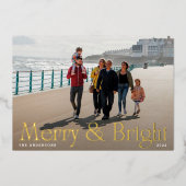 エレガントモダン金ゴールドメリー押し 箔シーズンカード (正面)