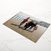 エレガントモダン金ゴールドメリー押し 箔シーズンカード (回転した状態)