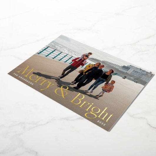 エレガントモダン金ゴールドメリー押し 箔シーズンカード (回転した状態)