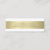 エレガントモダン金ゴールドラお洒落インプロフェッショナル スキニー名刺 (裏面)