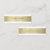 エレガントモダン金ゴールドラお洒落インプロフェッショナル スキニー名刺 (正面/裏面)