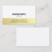 エレガントモダン金ゴールドルックトレンディープシンプルライナ 名刺 (正面/裏面)