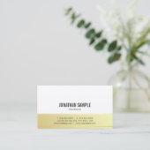 エレガントモダン金ゴールドルックトレンディープシンプルライナ 名刺 (スタンド正面)