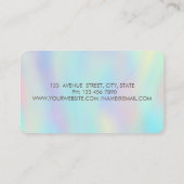 エレガントモダン金ゴールド円Lotusホログラフィック 名刺 (裏面)