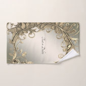 エレガントモダン金ゴールド化粧タオルセット バスタオルセット (ハンドタオル)