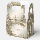 エレガントモダン金ゴールド化粧箱 フェイバーボックス (オープン)