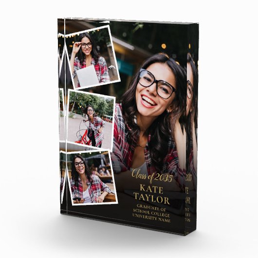 エレガントモダン金ゴールド卒業4 フォトブロック (右)